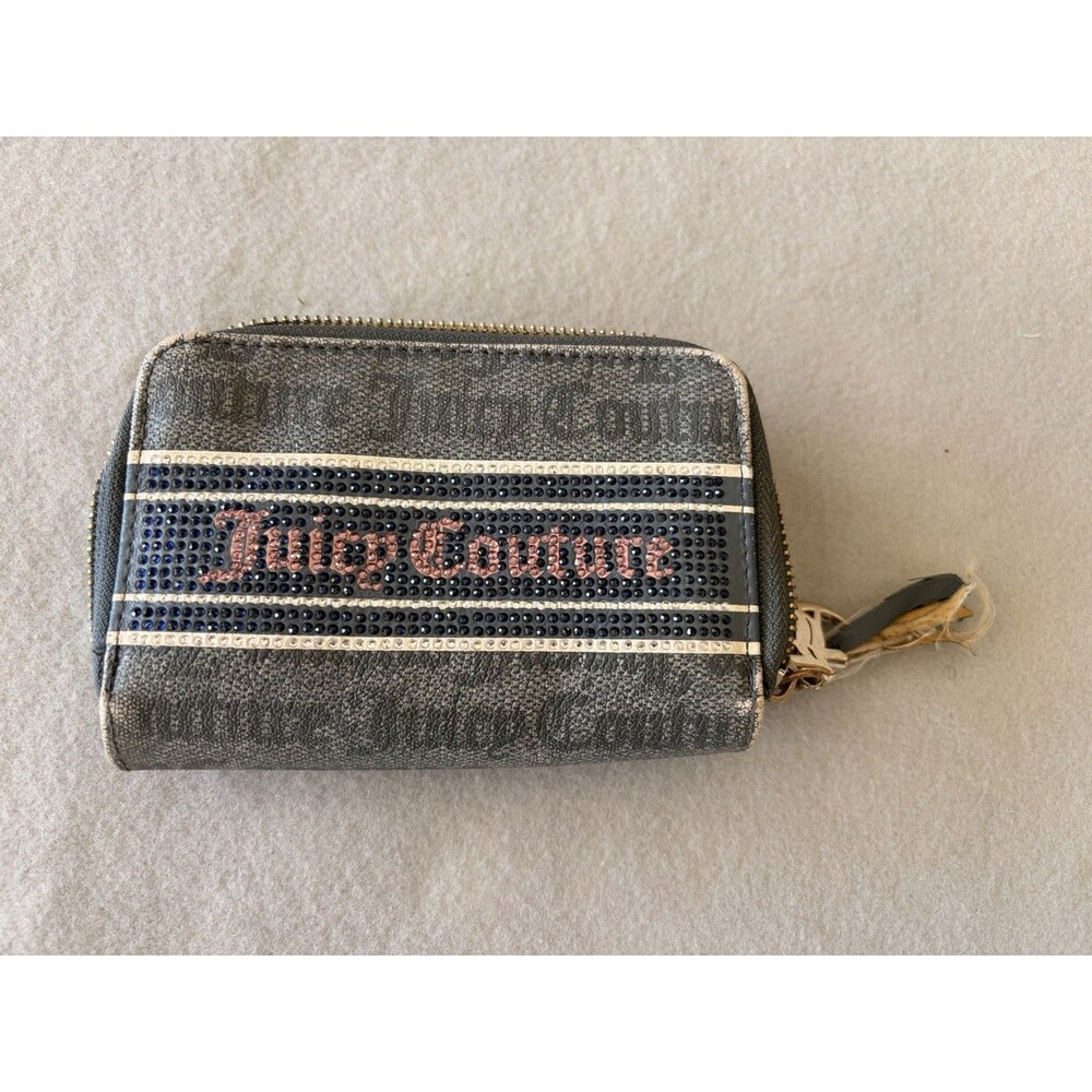 Juicy Couture Rhinestone Wallet Double Zipper